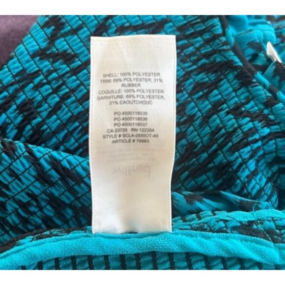 ARITZIA WILFRED Lilith Cropped Smocked  Top Blouse Size Small Meridian Teal - Picture 9 of 9